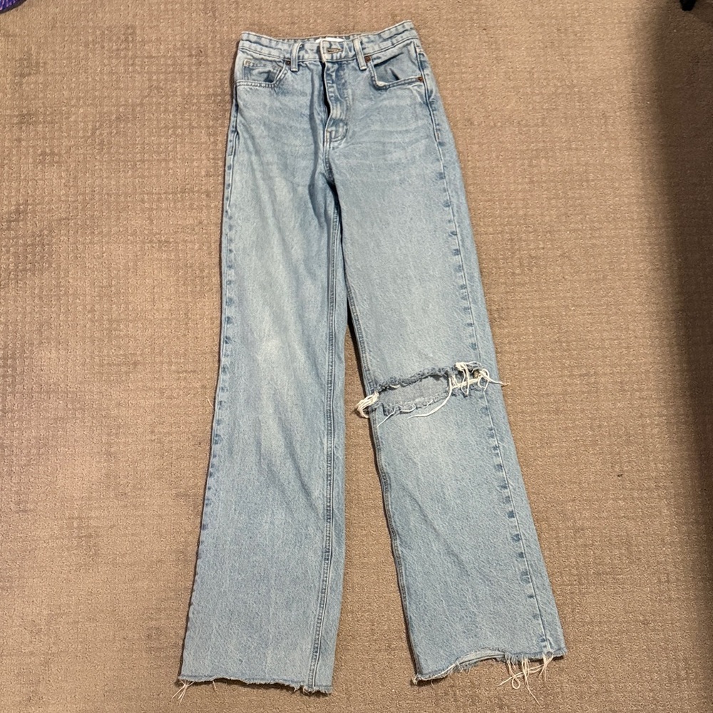 Zara Light Blue Baggy Jeans